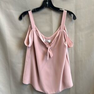 NWT Space 46 Boutique Blush Tie Front Cami Blouse Size Small
